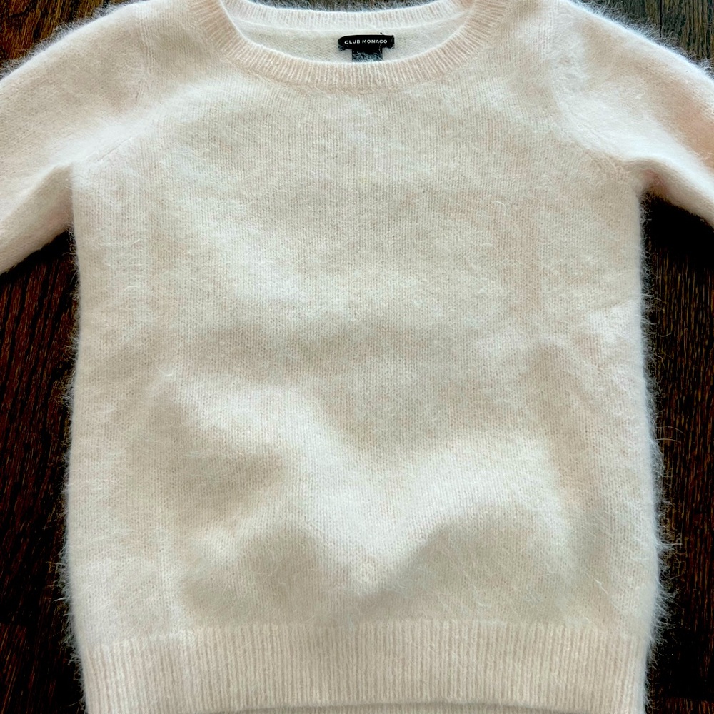 Club Monaco Light pink angora sweater
